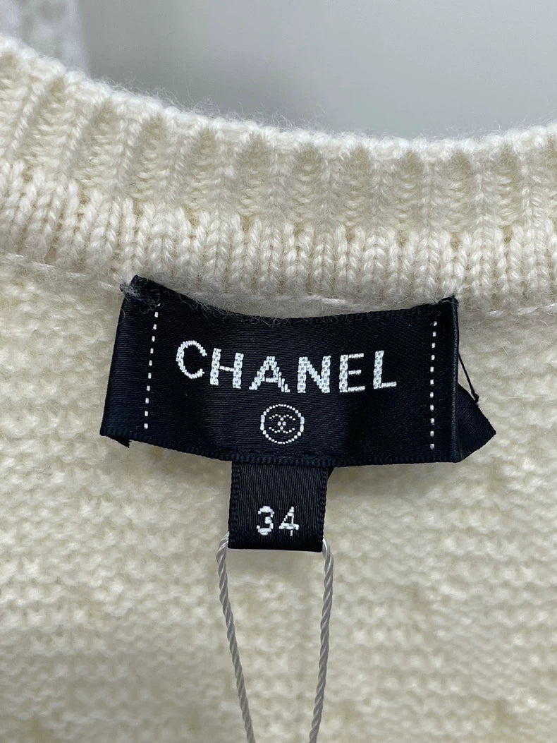 Chanel Knit Chain Dress in Off-White