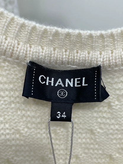 Chanel Knit Chain Dress in Off-White
