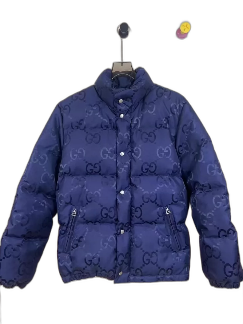 Gucci Blue Logo Puffer Jacket