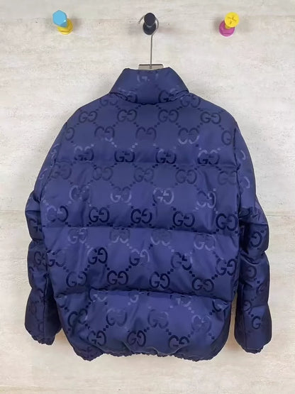 Gucci Blue Logo Puffer Jacket