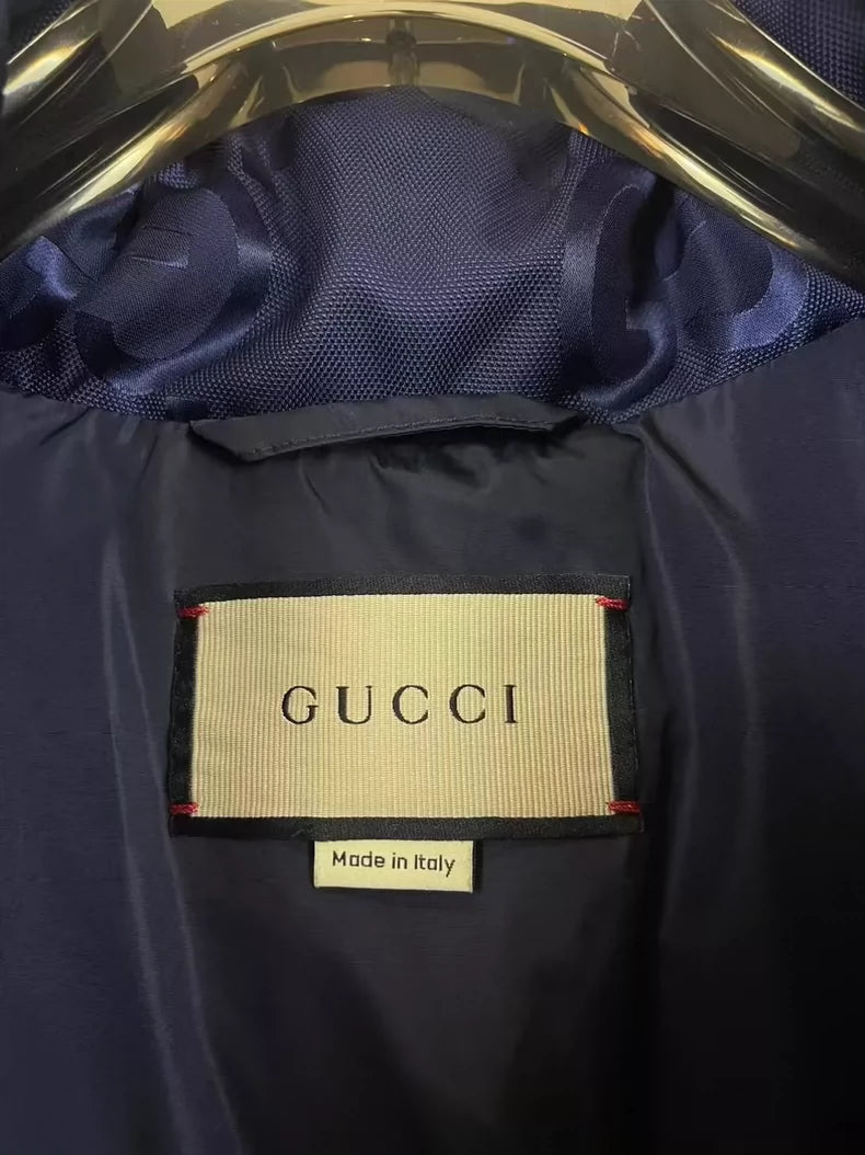 Gucci Blue Logo Puffer Jacket