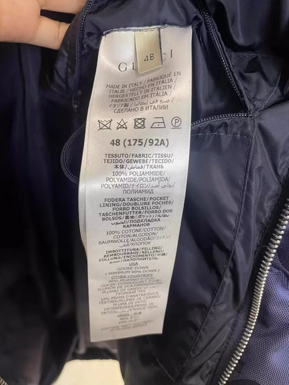 Gucci Blue Logo Puffer Jacket