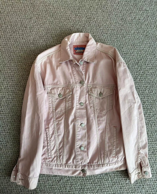 Oversized Pink Denim Jacket for All