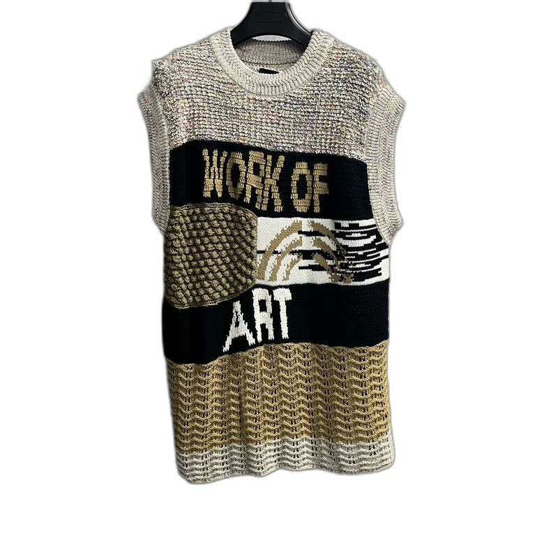 Color Block Woven Cotton-Linen Sleeveless Top