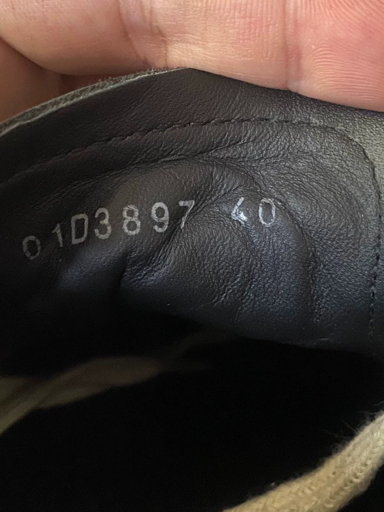 Rick Owens Black Furry Lowtop Sneakers-yf