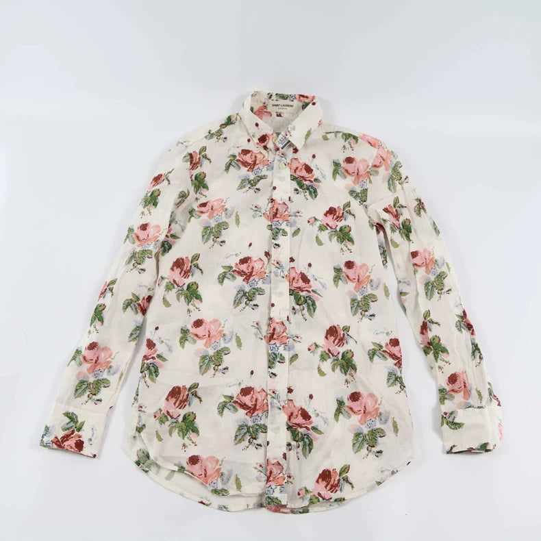Saint Laurent Paris Floral Cotton Shirt