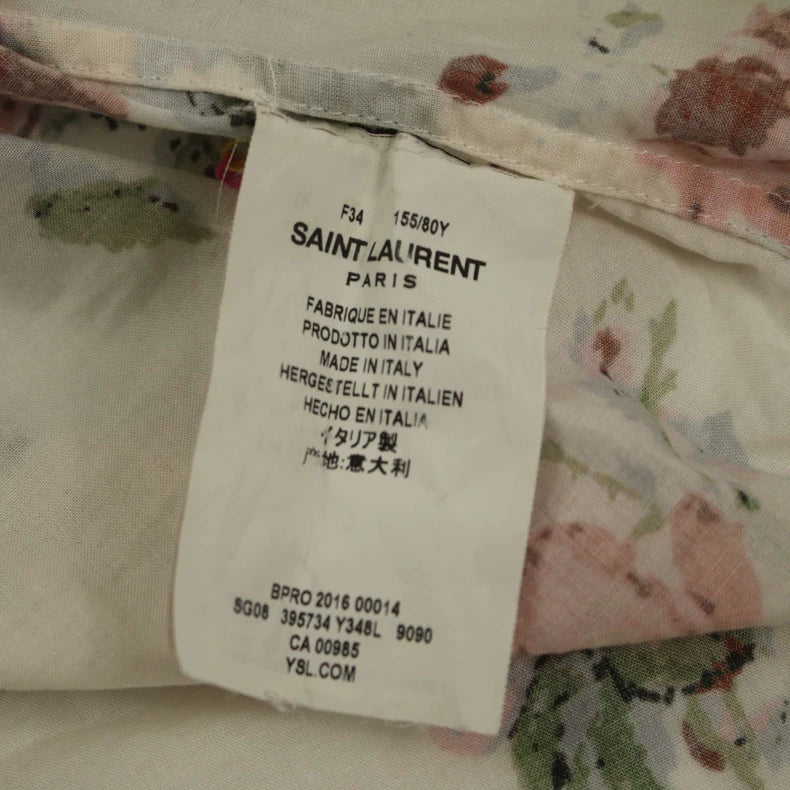 Saint Laurent Paris Floral Cotton Shirt