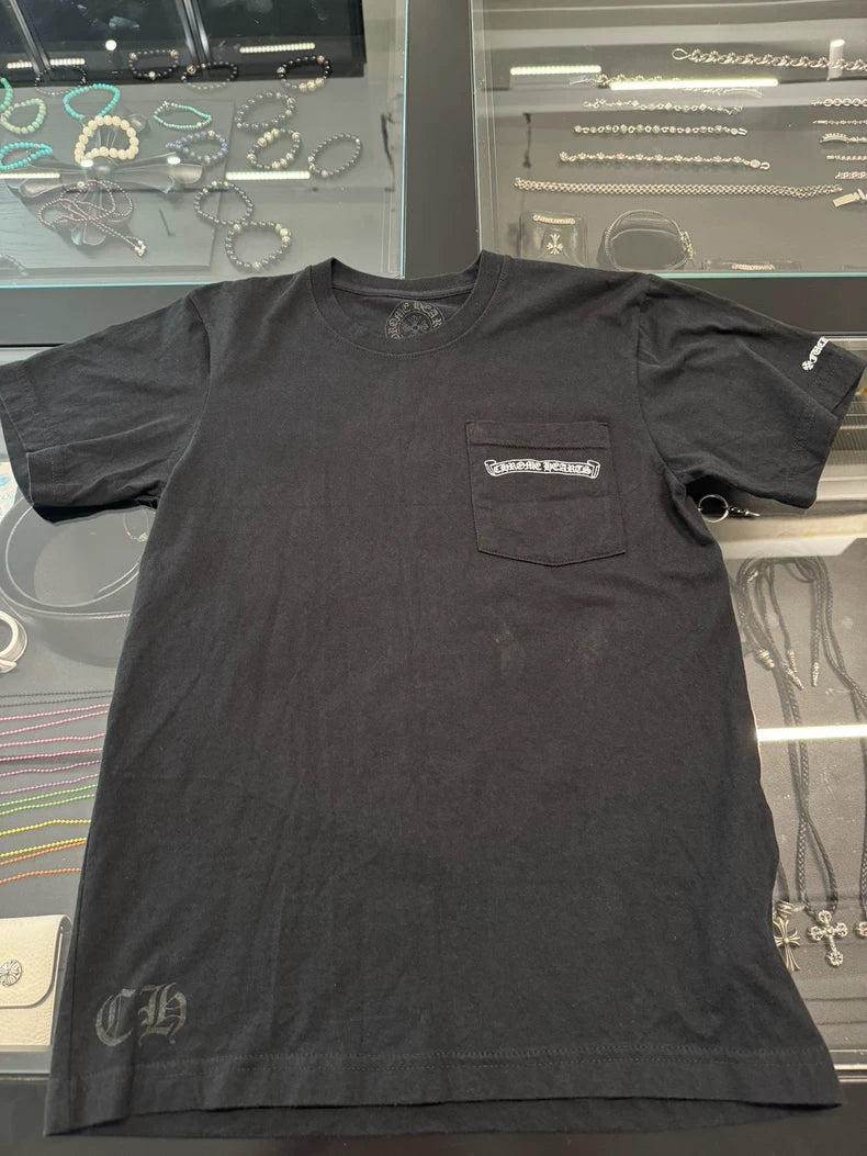Chrome Hearts Black Scroll Short Sleeve Tee-yf
