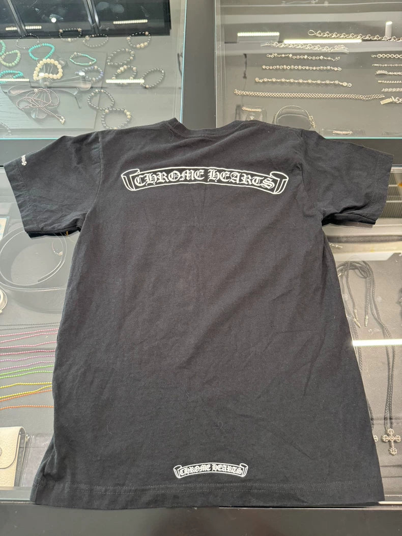 Chrome Hearts Black Scroll Short Sleeve Tee-yf
