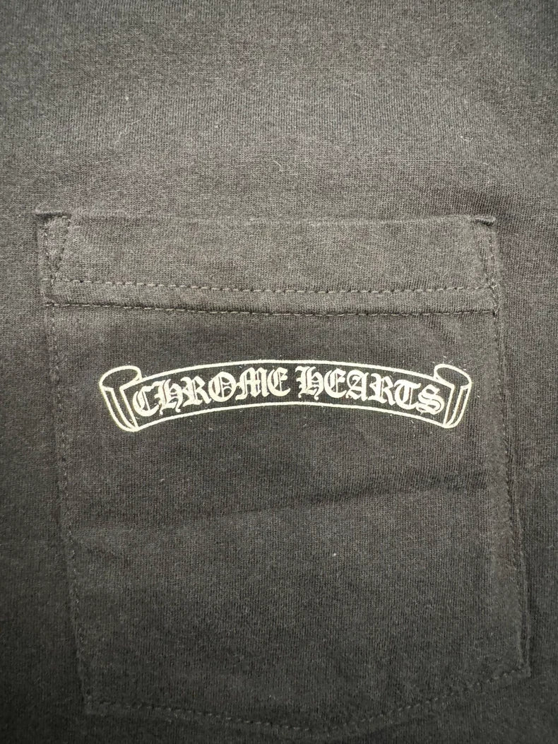 Chrome Hearts Black Scroll Short Sleeve Tee-yf