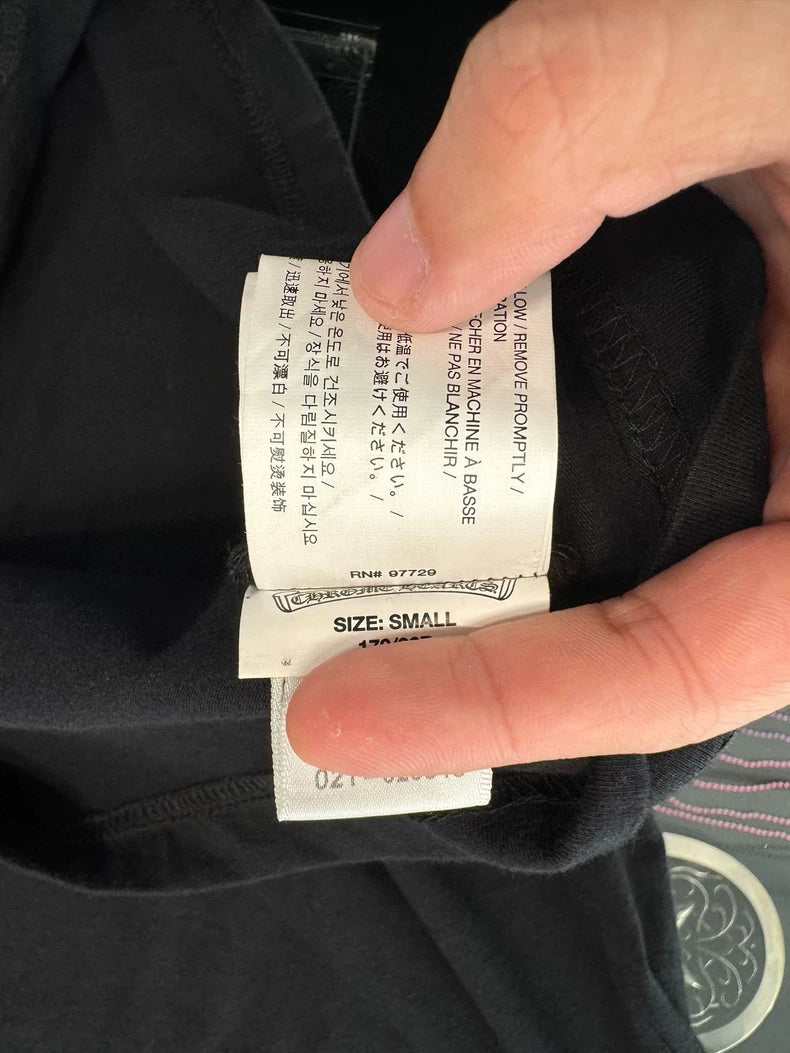 Chrome Hearts Black Scroll Short Sleeve Tee-yf