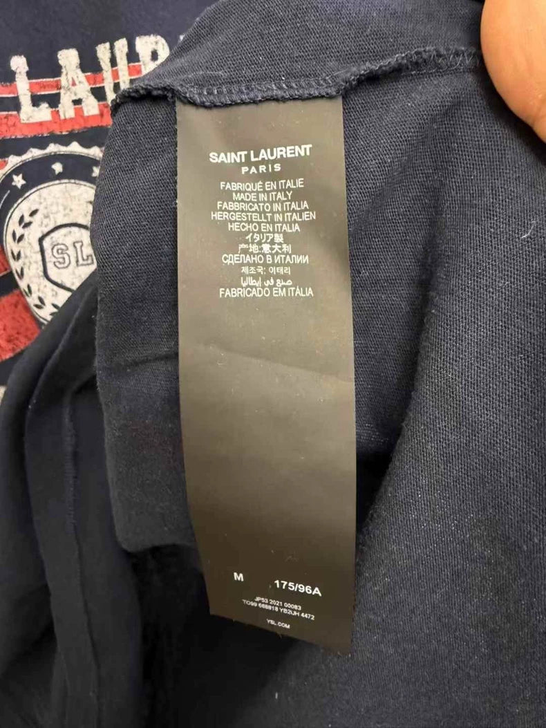 Saint Laurent Vintage Lettered T-Shirt M
