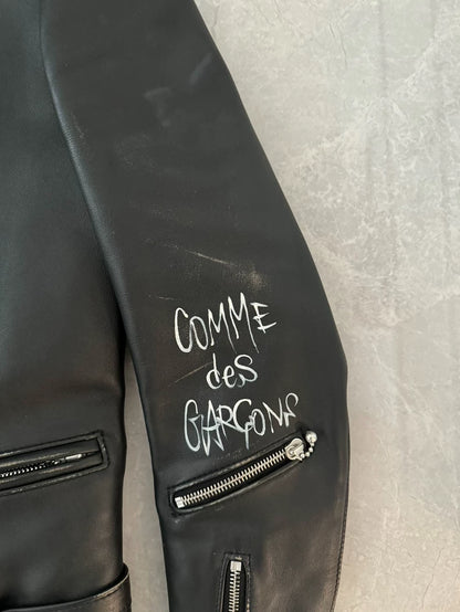 Comme des Garcons Leather Jacket 34