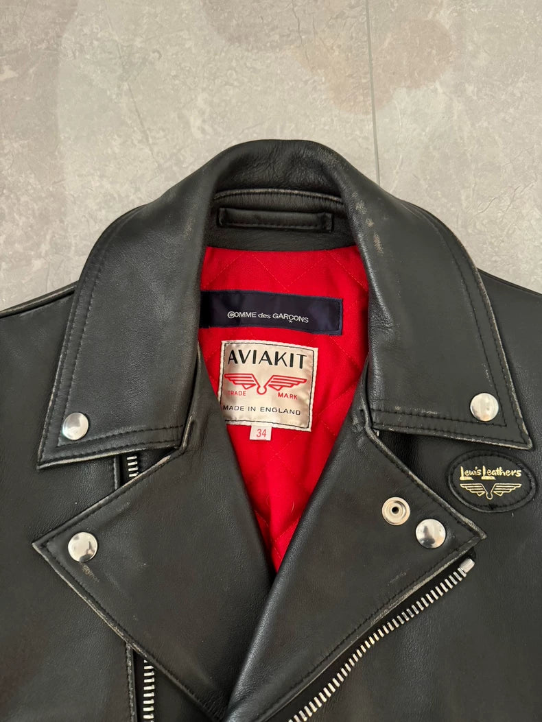Comme des Garcons Leather Jacket 34
