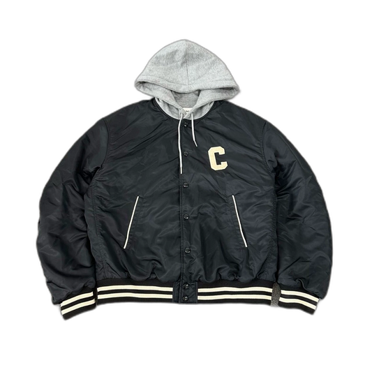 Celine Logo Hooded Baseball Jacket