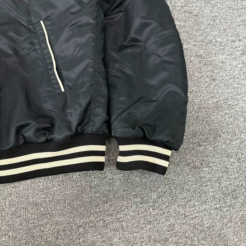 Celine Logo Hooded Baseball Jacket