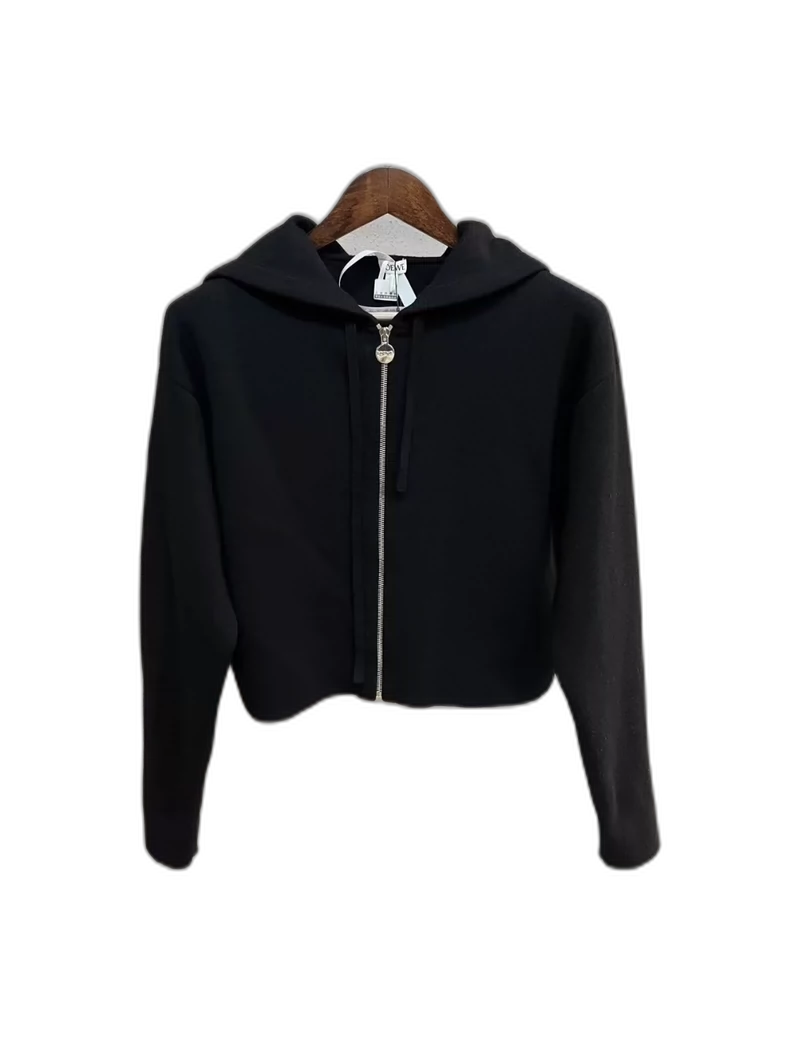 Loewe Wool Knit Jacket in Black