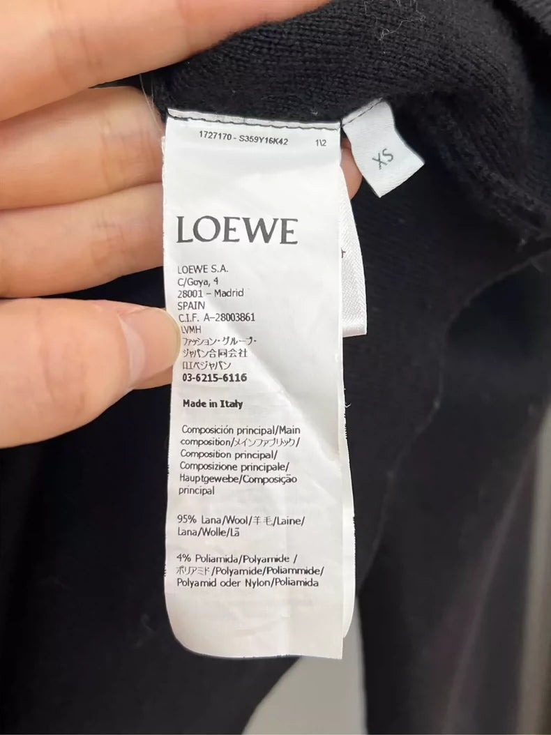 Loewe Wool Knit Jacket in Black
