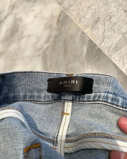 Amiri Wash Blue Orange Casual Pants