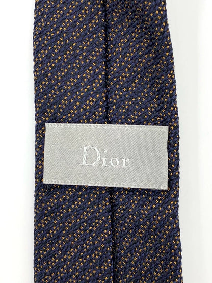 Blue Pattern Silk Tie by Dior