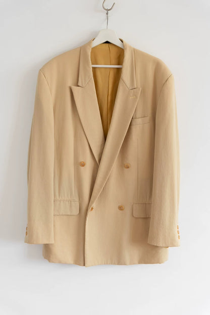 Minimalist Light Yellow Suit by Yohji Yamamoto