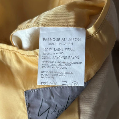 Minimalist Light Yellow Suit by Yohji Yamamoto