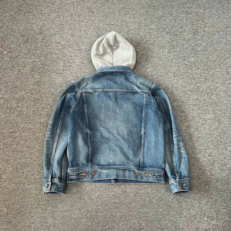 Celine Logo Faux Layered Denim Jacket
