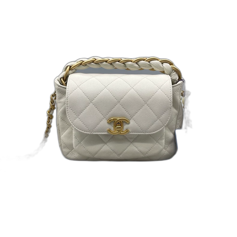 Chanel Flat Crossbody Bag with Gold Chain
