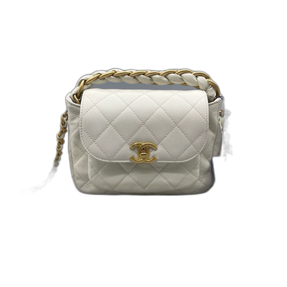 Chanel Flat Crossbody Bag with Gold Chain