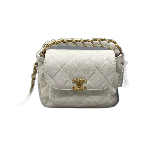 Chanel Flat Crossbody Bag with Gold Chain