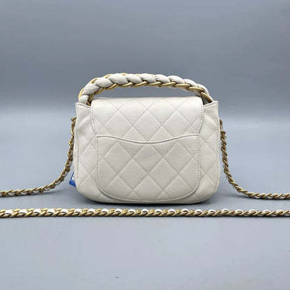 Chanel Flat Crossbody Bag with Gold Chain
