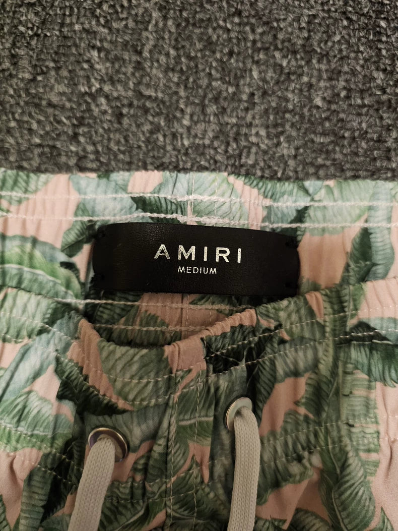 Amiri Leaf Print Casual Shorts-yf