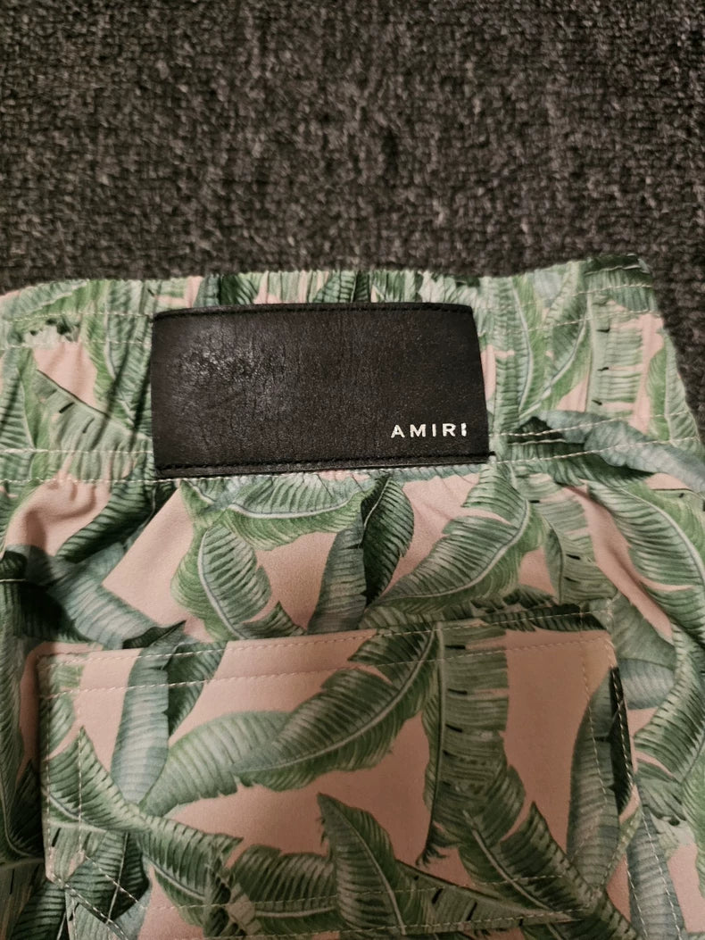 Amiri Leaf Print Casual Shorts-yf