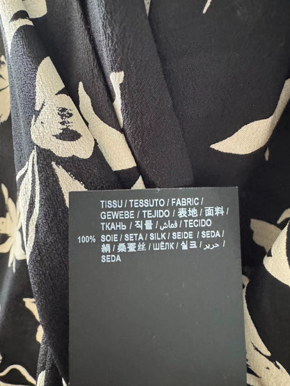 Saint Laurent Silk Floral Short Sleeve Shirt-yf