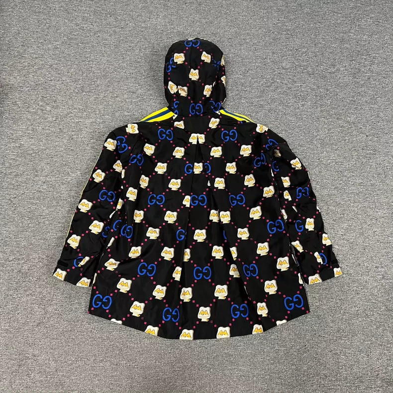 Gucci Cartoon Logo Print Windbreaker Jacket