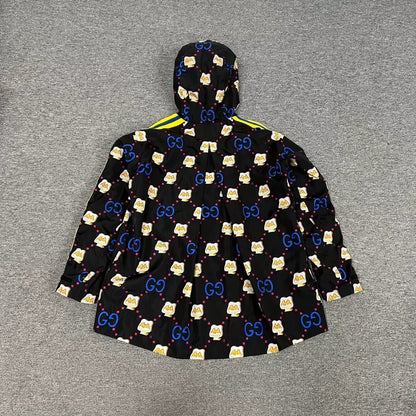 Gucci Cartoon Logo Print Windbreaker Jacket