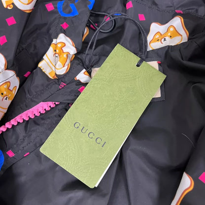 Gucci Cartoon Logo Print Windbreaker Jacket