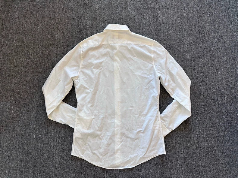 Hermes Men's Long Sleeve White Shirt
