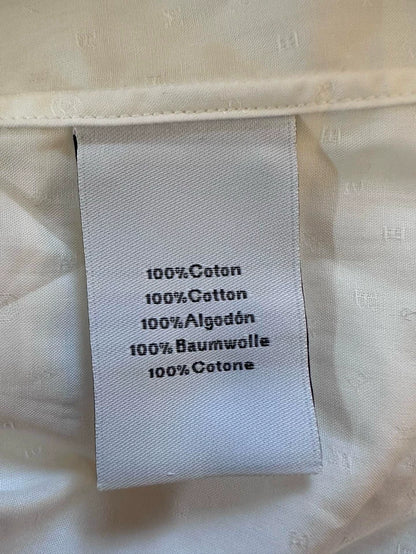 Hermes Men's Long Sleeve White Shirt