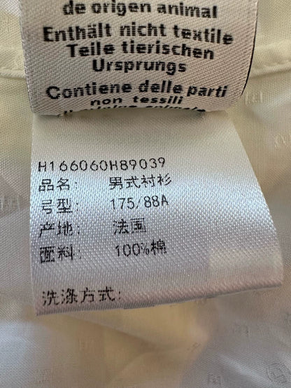 Hermes Men's Long Sleeve White Shirt