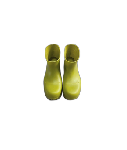 Bottega Veneta Green Rubber Rain Boots-zp