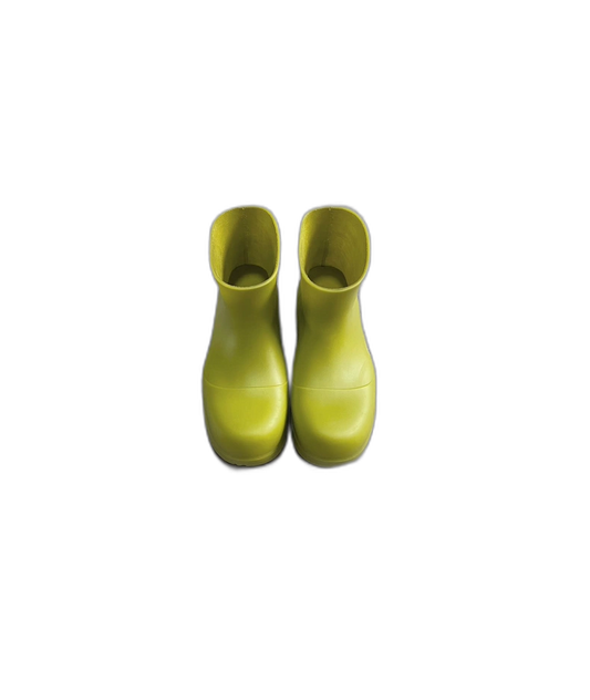 Bottega Veneta Green Rubber Rain Boots-zp