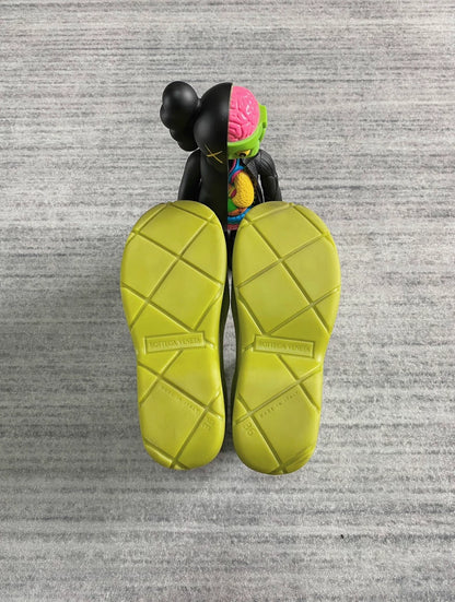 Bottega Veneta Green Rubber Rain Boots-zp