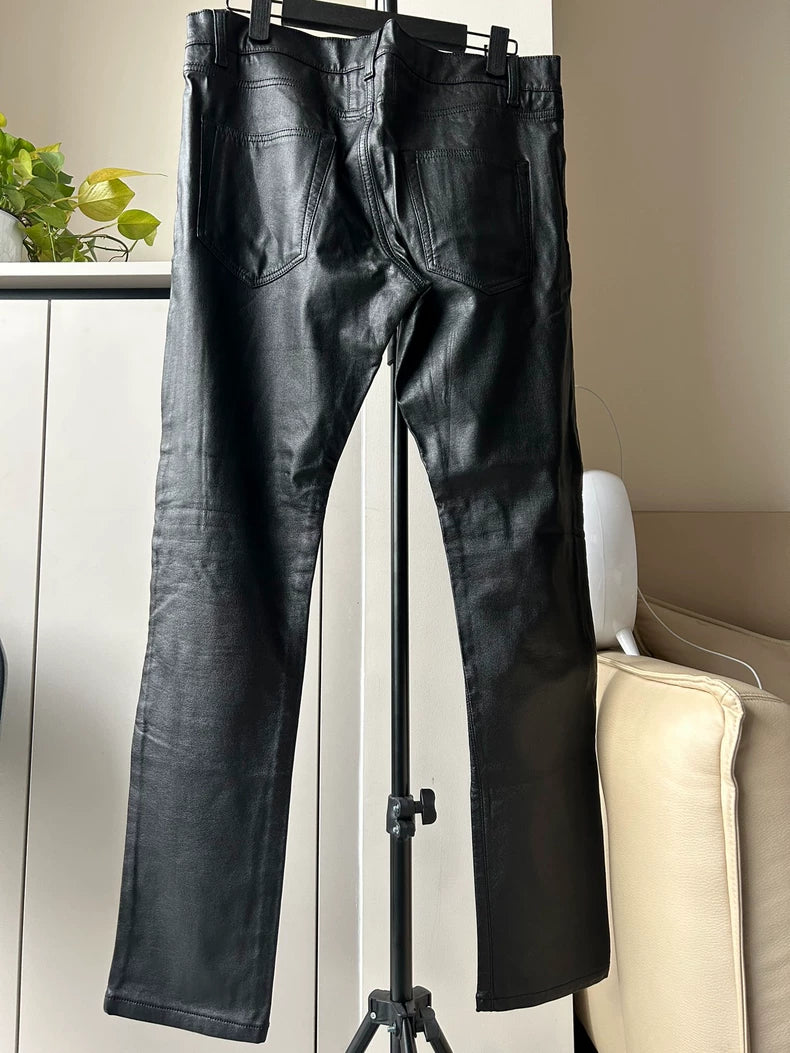 Saint Laurent Black Faux Leather Pants