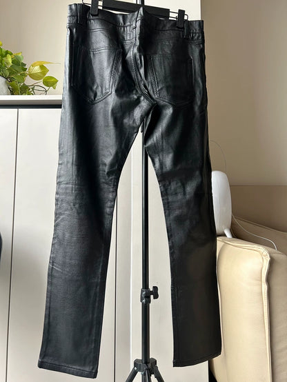 Saint Laurent Black Faux Leather Pants