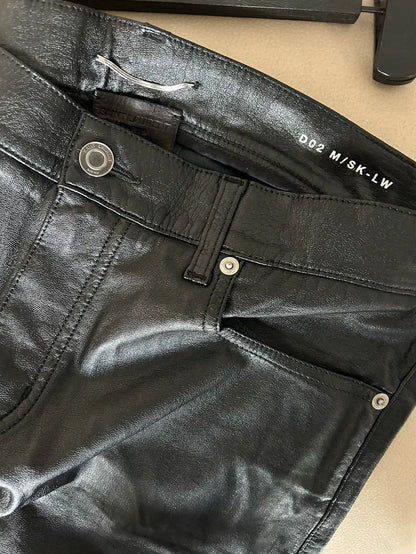 Saint Laurent Black Faux Leather Pants