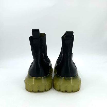 Rick Owens Black Leather Chunky Chelsea Boots