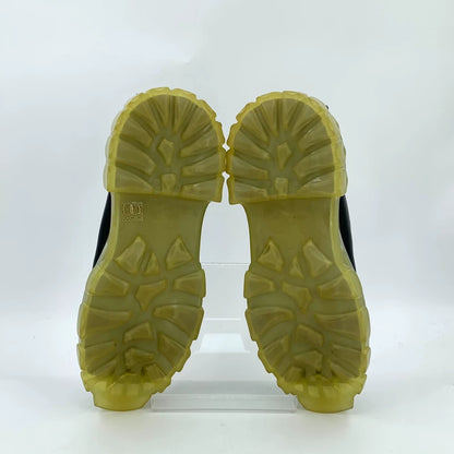 Rick Owens Black Leather Chunky Chelsea Boots