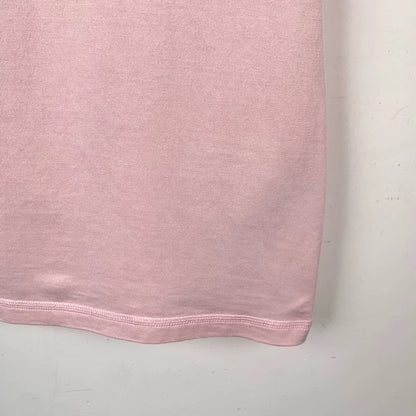 Pink Logo Embroidered Cotton T-Shirt