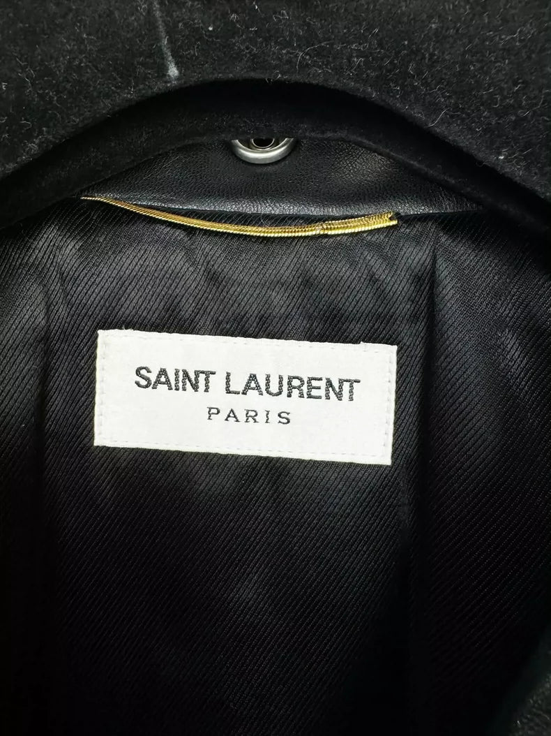 Saint Laurent Leather Biker Jacket in Black